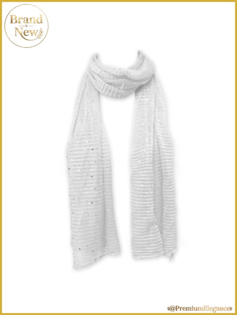 Sequin Scarf Women Long Satin Scarves Neck Waist Shawl Lightweight